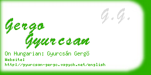 gergo gyurcsan business card